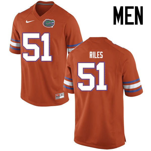 Florida Gators Men #51 Antonio Riles College Football Jersey Orange